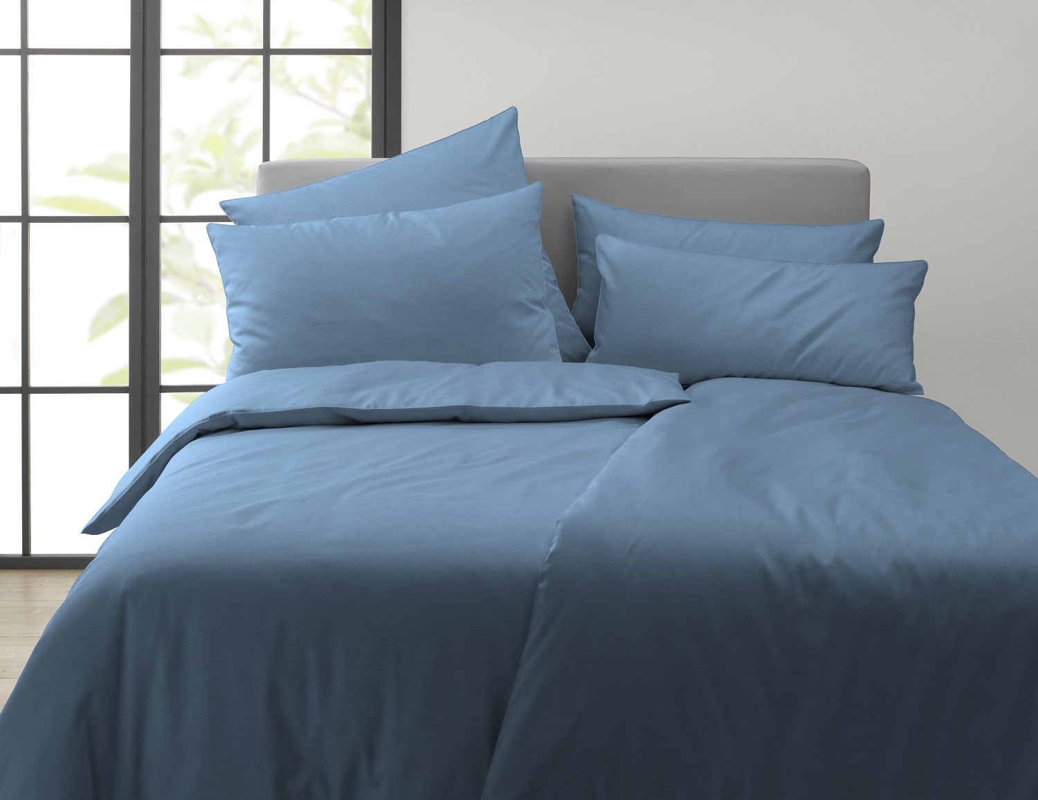 Bettwaesche-in-UEbergroesse-dunkelblau-marine Baumwoll - Bettwäsche in Übergröße