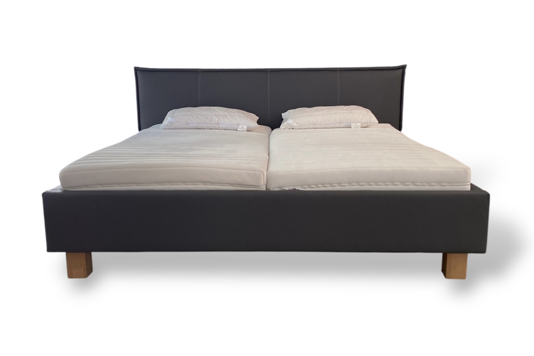 Polsterbettgestell in Grau