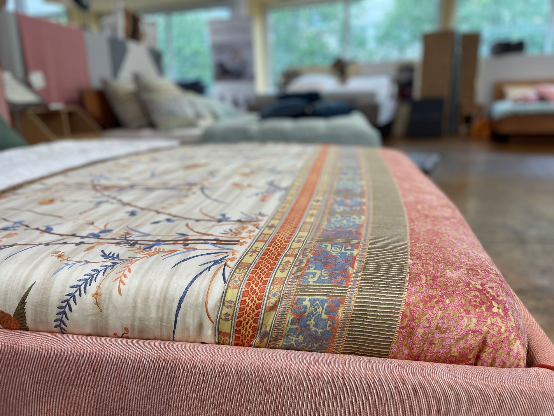 Tagesdecke kombiniert mit Naturhaaroberbett