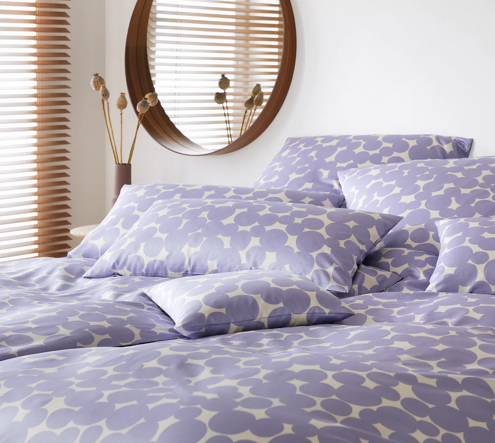 Softe Mako Satin Bettwäsche in 2-Farben-Optik