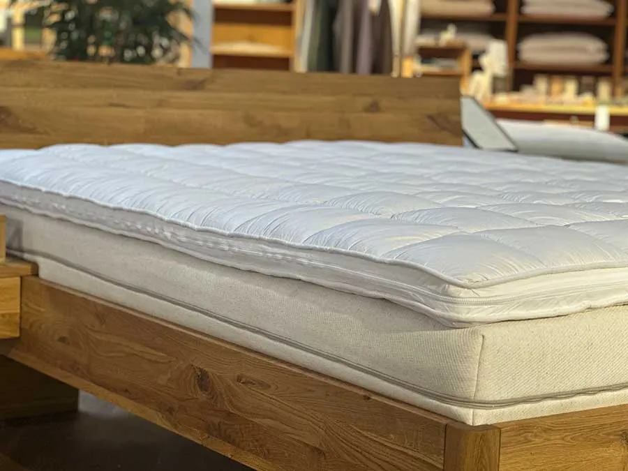 Premium Luxus Alpaka Naturlatex Topper "extra hoch"