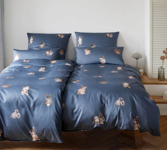 Seiden Satin Bettwäsche (Bunnies)
