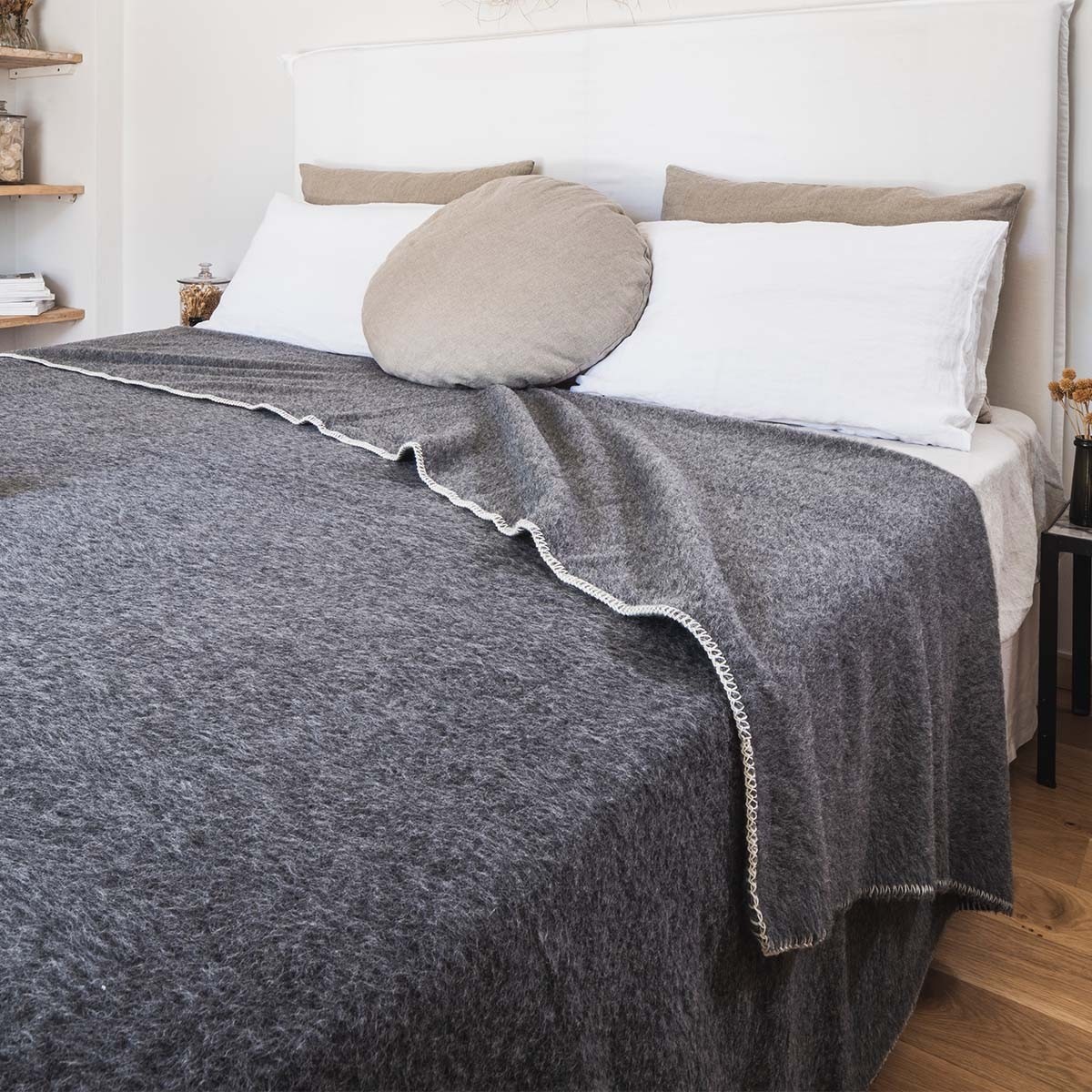 besonders große Alpaka - Wolldecke