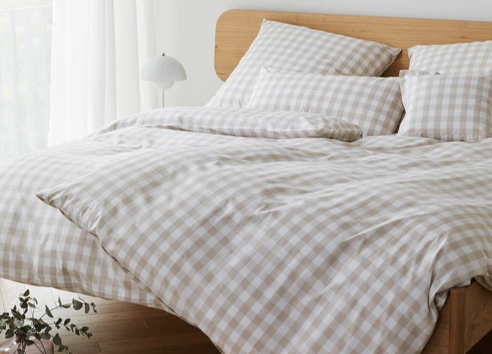 Klassisch karierte Bettwäsche